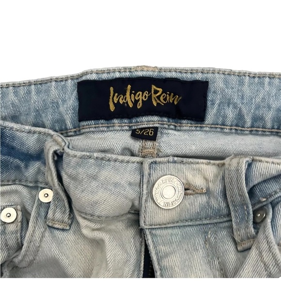 Women’s Indigo Rein Distressed Light Wash Jeans Size 5 26 Inches - Picture 4 of 4